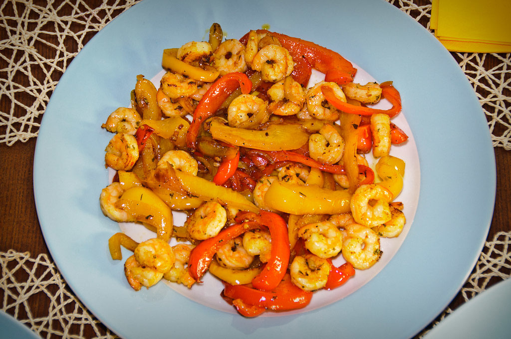 Farsz fajitas de camarones